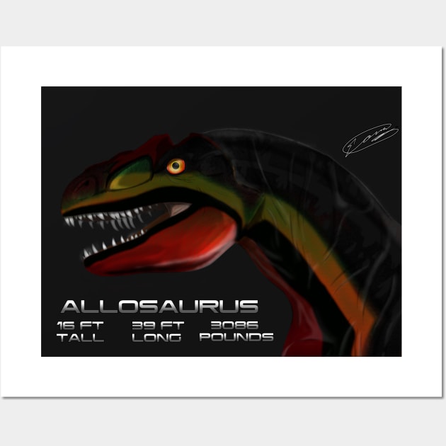 Allosaurus Wall Art by EAMeza18